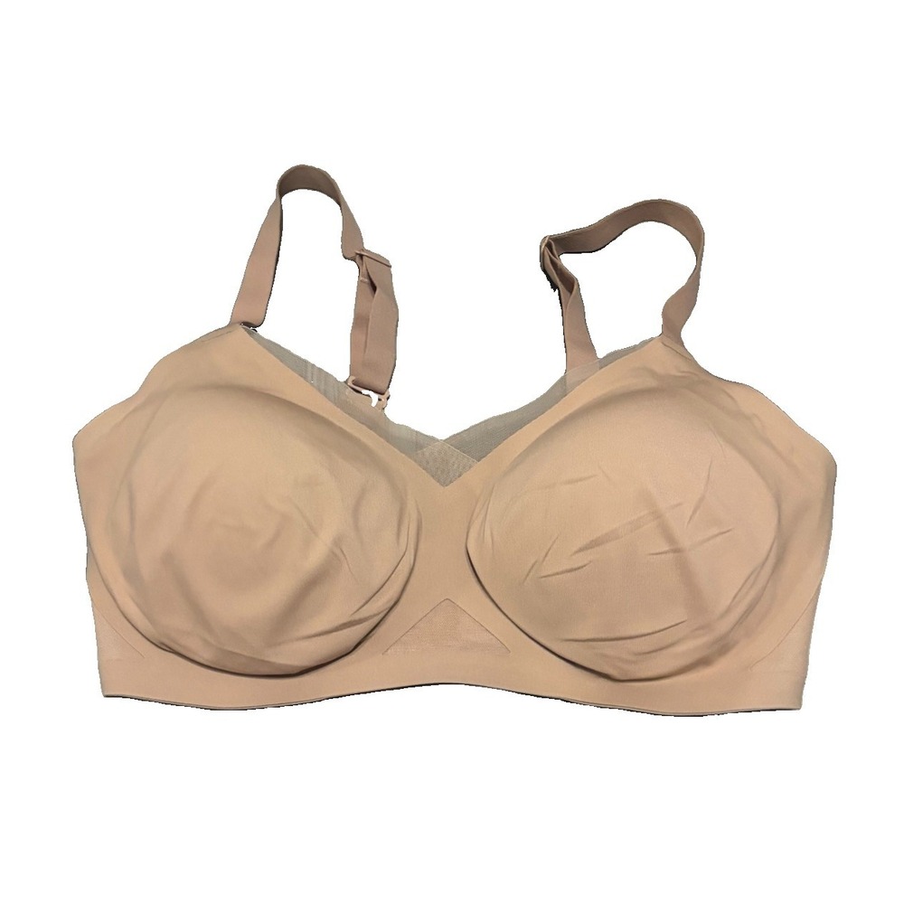 HoneyLove Womens S+ Small Crossover Contour Bra Nude Adjustable Comfort